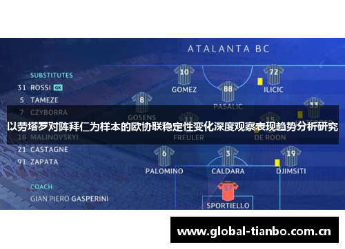 以劳塔罗对阵拜仁为样本的欧协联稳定性变化深度观察表现趋势分析研究